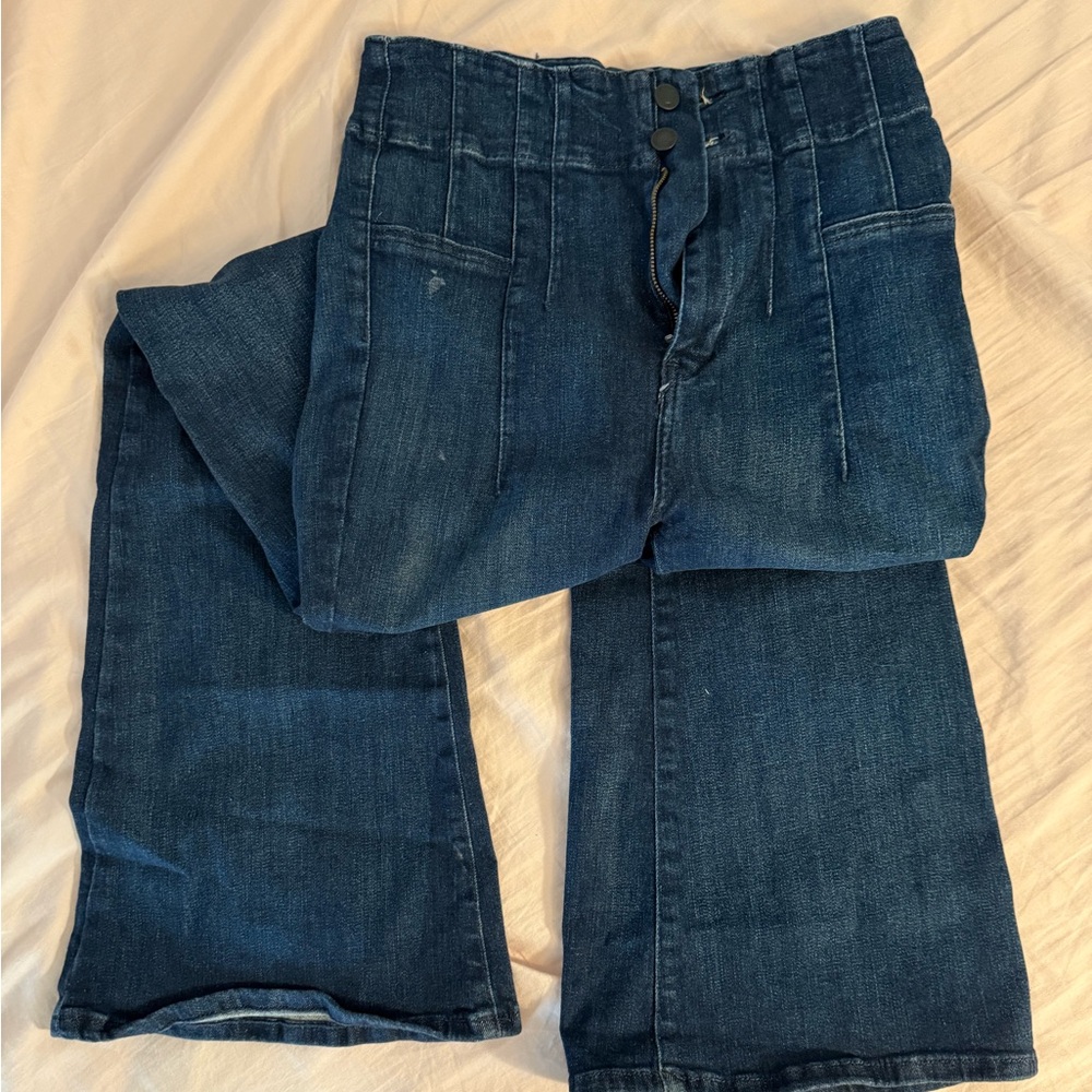 We The Free Dark Blue Flared Jeans